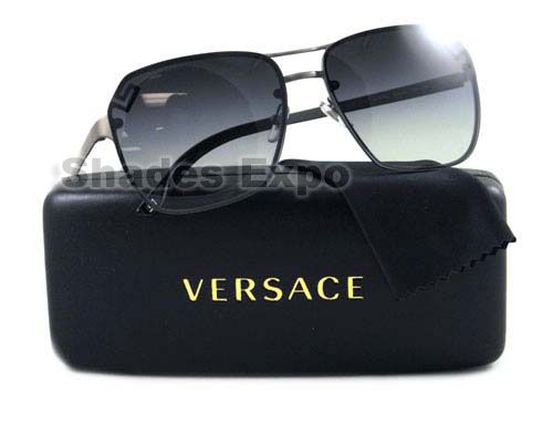 NEW VERSACE SUNGLASSES VE 2114 GREY 1276/8G VE2114 AUTH  