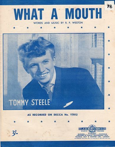 WHAT A MOUTH (Tommy Steele) Original Sheet Music  