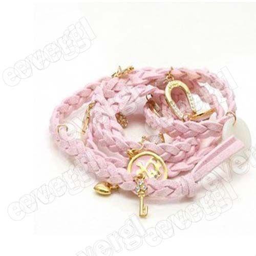 2012 Hot Fashion Multicolor Knit Shell Heart Rabbit Key Crystal Pearls 