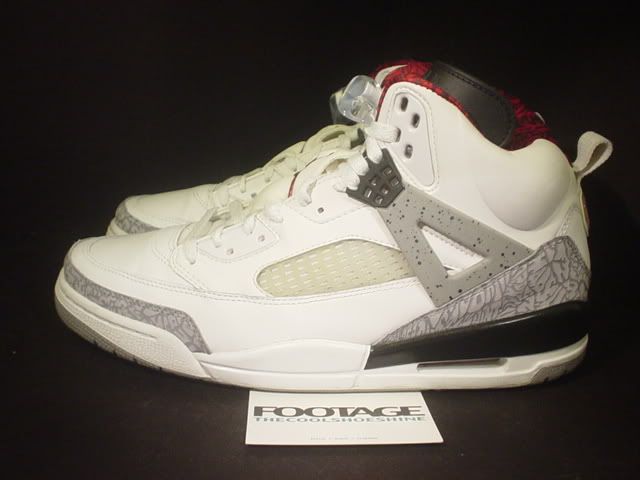 2007 Nike Air Jordan SPIZIKE WHITE CEMENT GREY VARSITY RED BLACK 