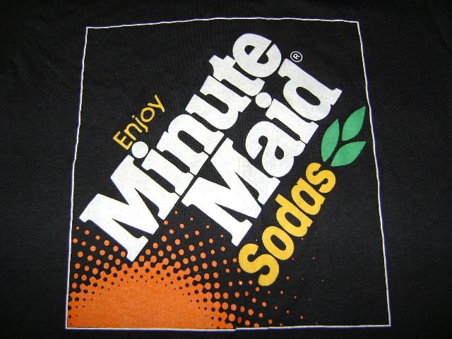 vintage ENJOY MINUTE MAID SODA ORANGE SOFT t shirt S  