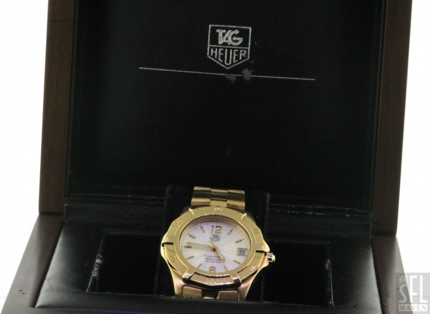 TAG HEUER WN5140 2000 HEAVY 18K GOLD AUTOMATIC MENS DIVING WATCH W 