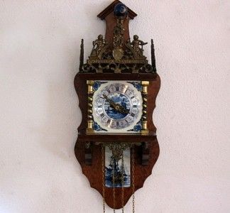 Vintage FRANZ HERMLE Zaandam Atlas Chime Clock 125 780 31cm Movement W 