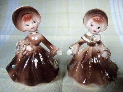 VTG ENESCO GOLDEN GIRLS RETRO LADY SALT PEPPER SHAKERS  