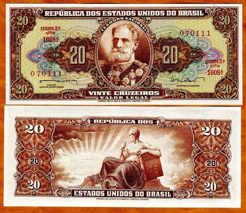 Brazil, 20 cruzeiros, ND (1962 1963) P 178, UNC  