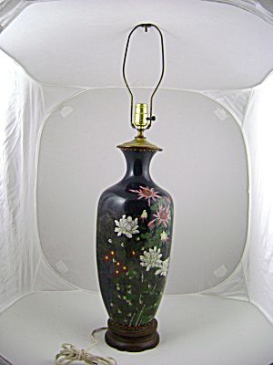 Large Qing Dynasty Cloisonne Lamp  