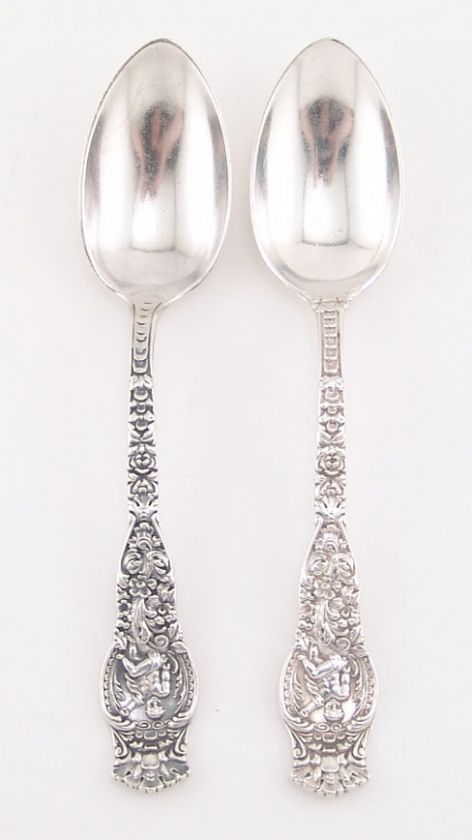 2pc Lot Sterling Silver Teaspoons Ariel Wendell  