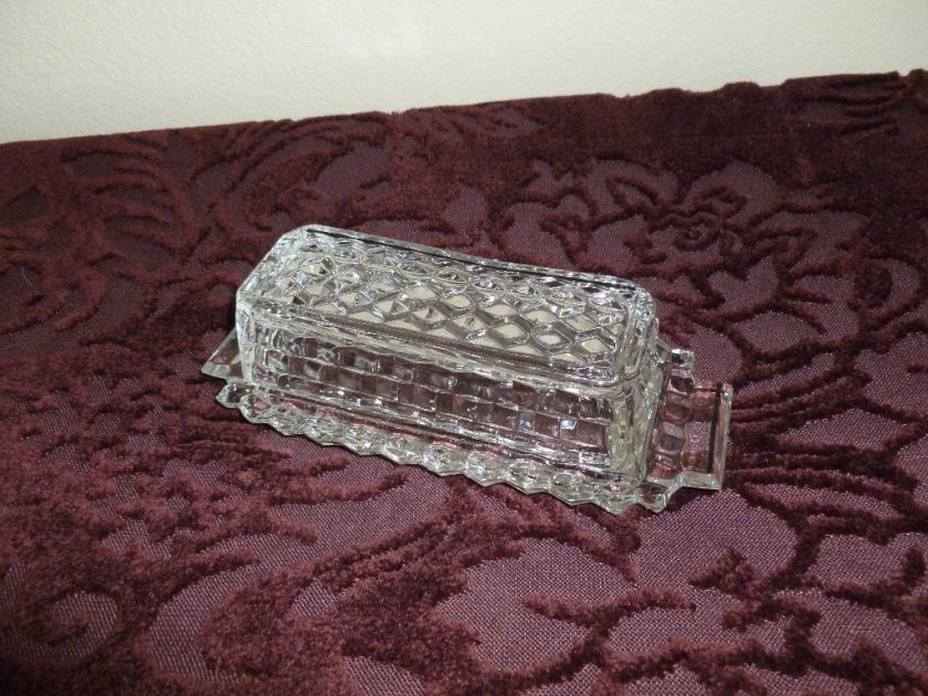 Fostoria American   Clear   Stem 2056   Covered Butter Dish 