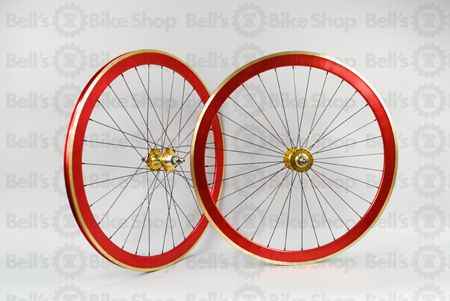 Cobra C43 RED Machined Radial Wheelset GOLD Soma Somax Hubs  