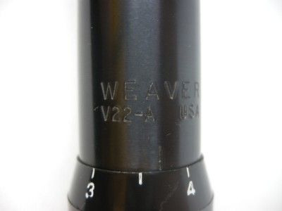 WEAVER V22 A .22_3 X 6 VARIABLE RIMFIRE RIFLE SCOPE_Duel X Reticle 