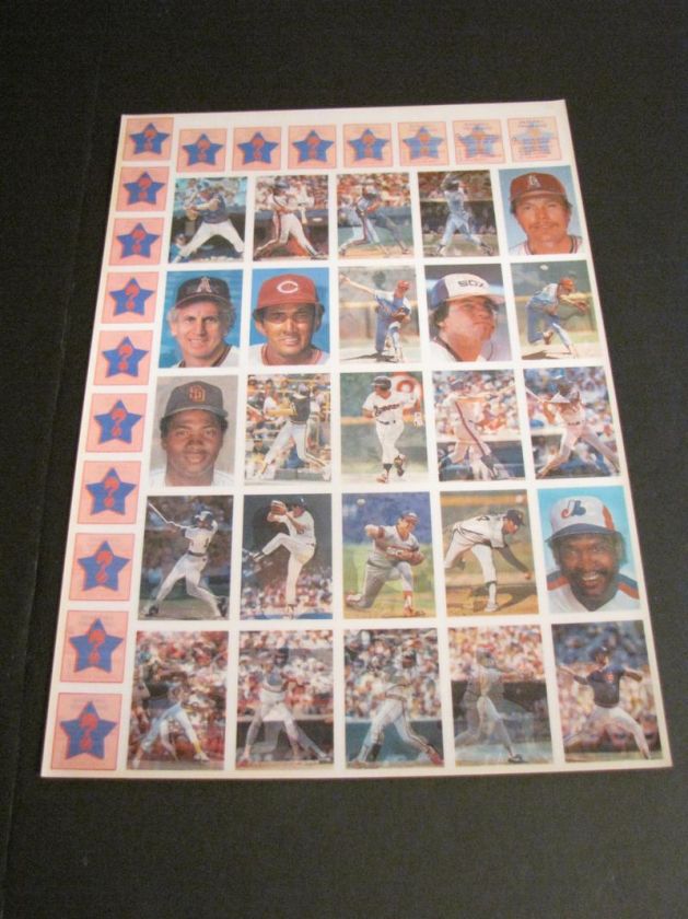 1986 Sportflics 8 UNCUT Sheets Complete 200 Card Set  