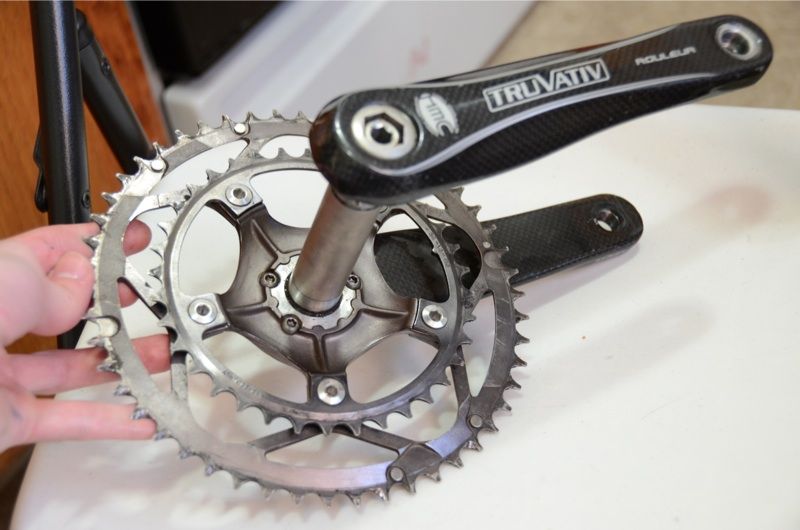 Truvativ Rouleur carbon crankset 50/36 compact 175 used  