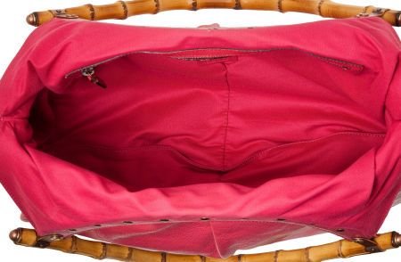 Gucci by Tom Ford Bright Pink Leather Bamboo Oversize Hobo Bag NR 