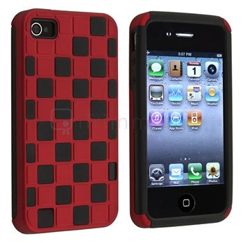 Red/Black Checker Hard Snap on Case+PRIVACY Filter Protector for 