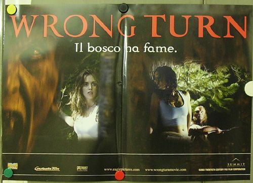 do63 WRONG TURN GORE HORROR 4 rare POSTER ITALY  