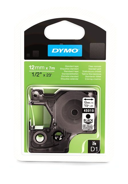 Dymo D1 Labels CLEAR Labeling Refills Tapes 45010 45110 071701451101 