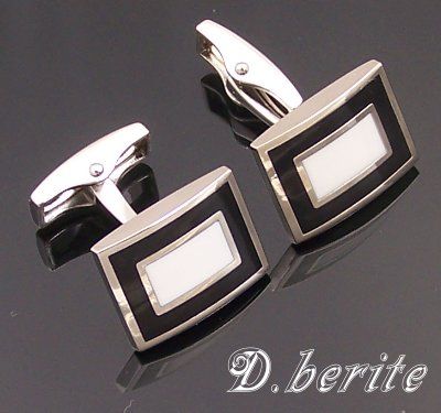 NEW CUFF CUFFLINKS SHELL IN SILVER FRAME CW183  