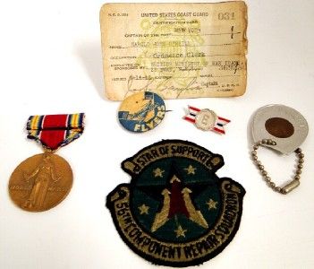 WORLD WAR II WWII MEMORABILIA LOT PATCH MEDAL PINBACK ARMY RESERVE 