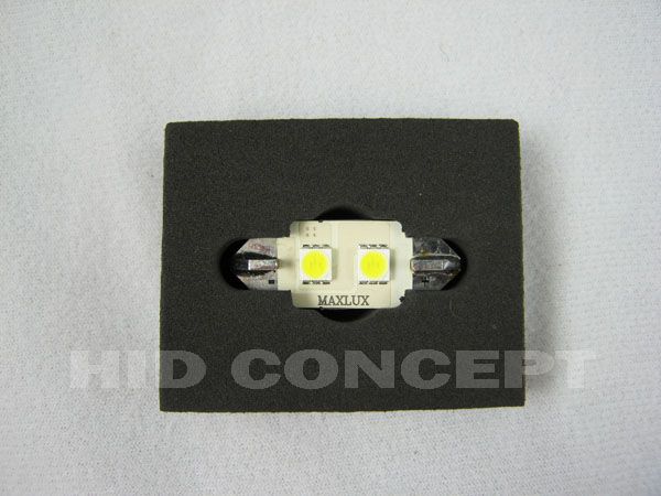 White Error Canceller Festoon LED fits 36mm 37mm 3175  