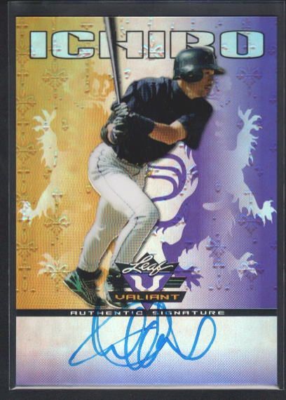 ICHIRO SUZUKI 2011 LEAF VALIANT PRISMATIC PURPLE REFRACTOR AUTO SP 