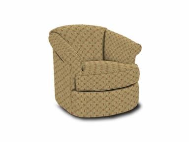 Beige Round Back Swivel Chair  