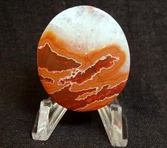 HS Dryhead Agate Designer Cabochon Pink & Red WoW  