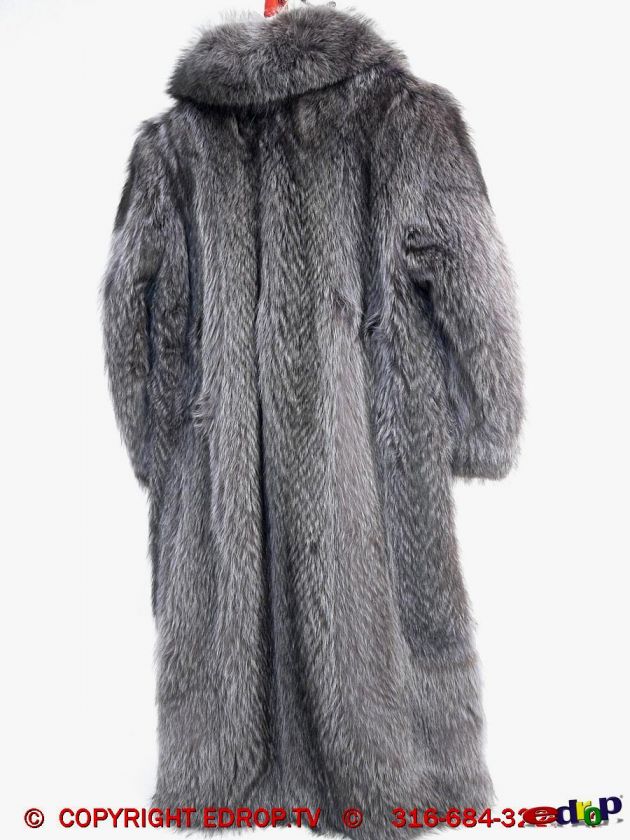 Alaskan Couture Runway Full Length Fur Stroller Coat Feathered Raccoon 