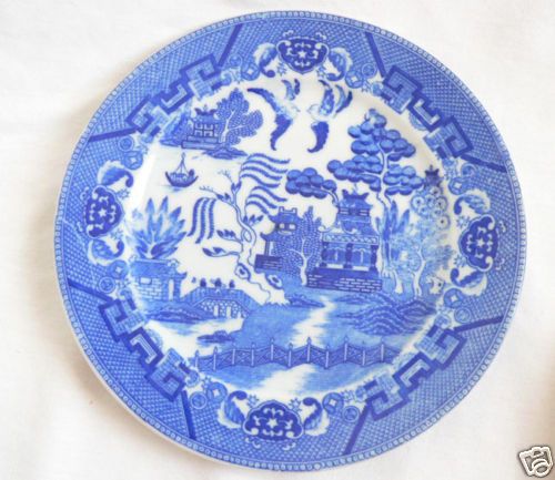 Vintage Plate Willow Blue & White Made in Japan #2 of 3  