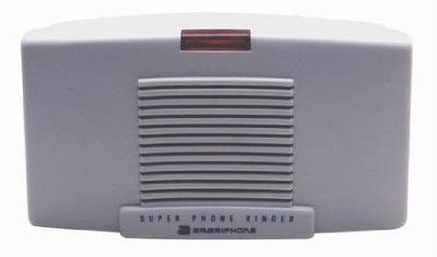 LOUD 95dB Telephone RINGER w Visual Phone Flasher Light  