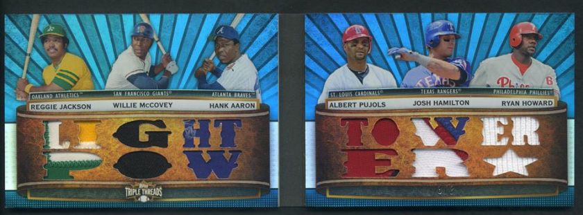   Threads Booklet Reggie Jackson Hank Aaron Albert Pujols Josh Hamilto