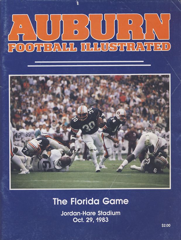 1983 Auburn vs. Florida Football Program Bo Jackson  