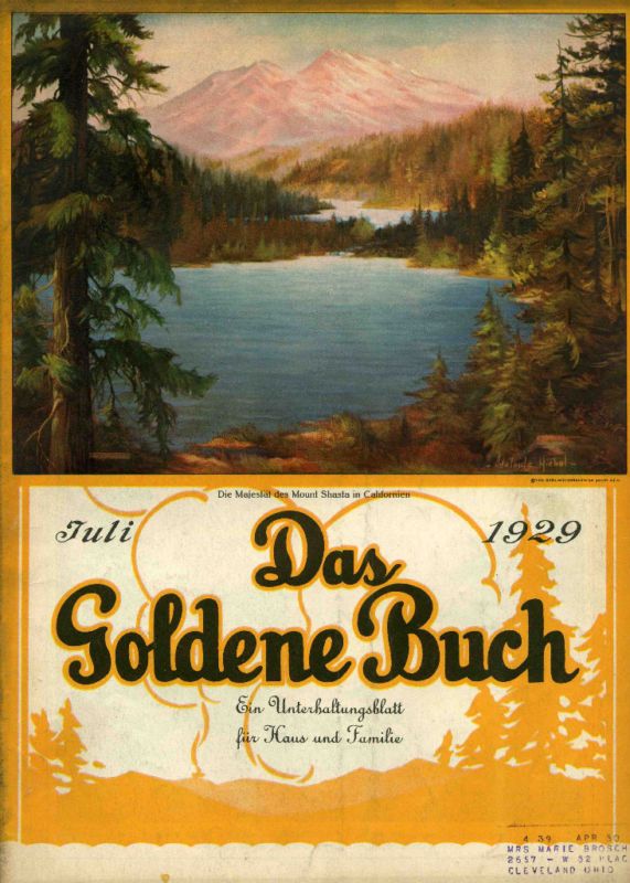 1929 Das Goldene Buch Adelaide Hiebel Print Magazine  