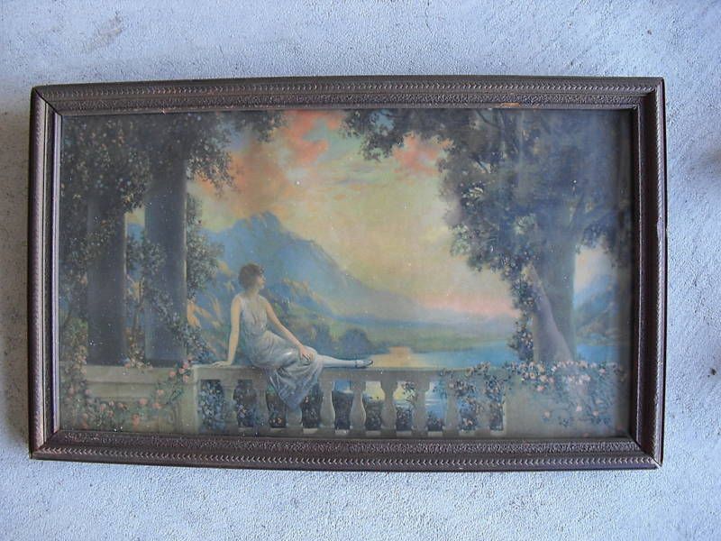 Original 1920s R Atkinson Fox Woman Print Framed LOOK  