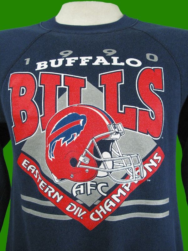 Vtg 90s BUFFALO BILLS AFC CHAMPIONS SWEATSHIRT 1990 S  