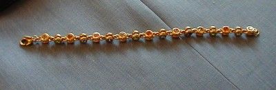 NOLAN MILLER GOLD TONE PASTEL CRYSTALS IN ROLO CHAIN BRACELET  