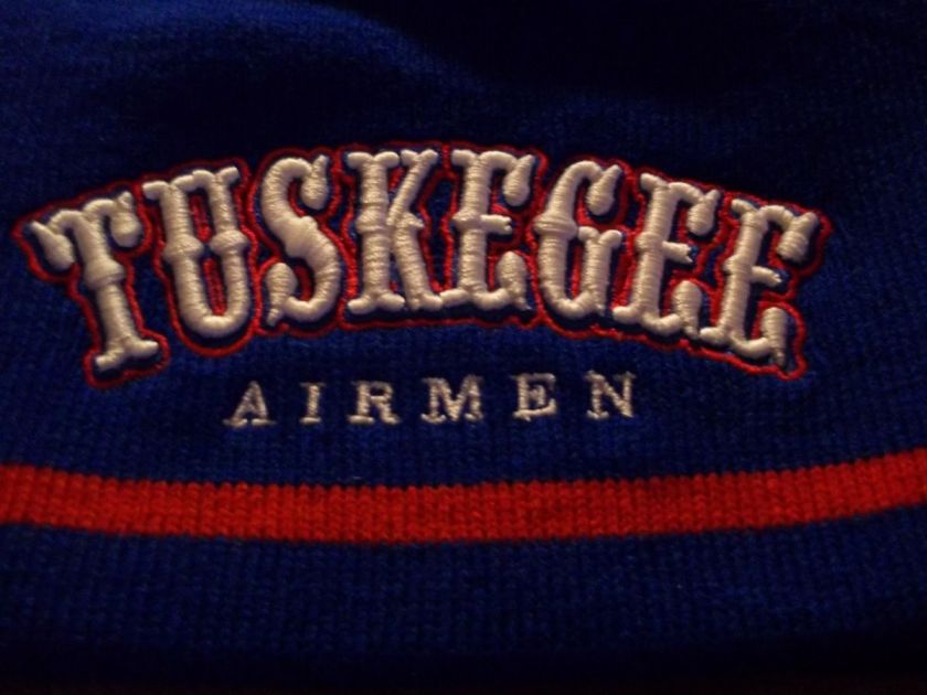 NEW TUSKEGEE AIRMEN WINTER SKULL BEANIE HAT IN BLUE NWT  