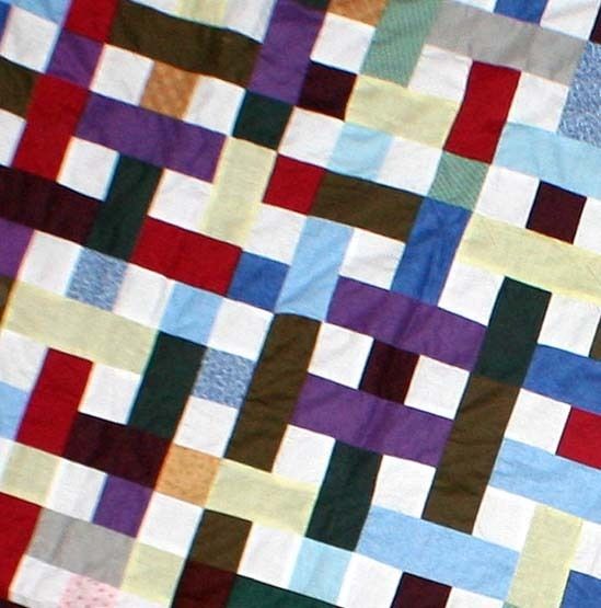   Patchwork Latice work   Amish Solids   Optical Illusion.   QUILT TOP