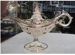 Rare Legend Aladdin Magic Genie Light OiL Lamp Pot  