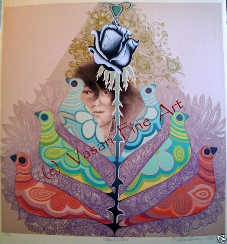 Signed Alice Asmar, Mystic Rose, Psychedelic