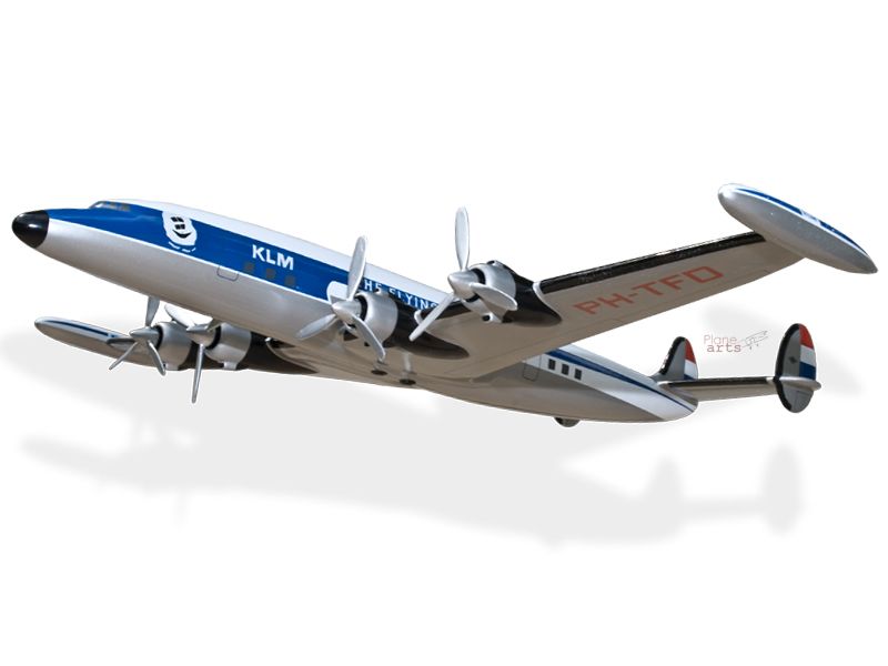 Lockheed Constellation KLM Wood Desktop Airplane Model  