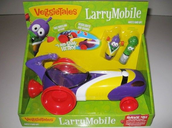 Veggie Tales LARRY MOBILE Racing Car w/ Lights & Sound Alfred too 