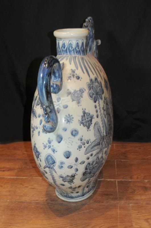 Nanking Porcelain Chinese Pottery Jug Urn Medallion Vas  