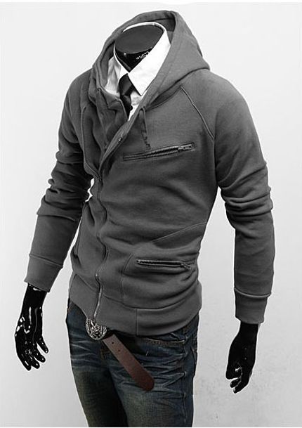 Mens Casual Hoodies Korean More Zipper Cardigan Coat  