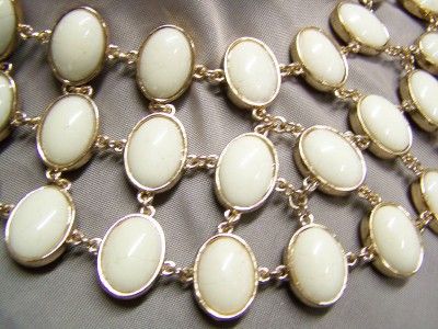 AMRITA SINGH FASHION COSTUME TEA ROSE WHITE JADE REVERSIBLE NECKLACE 