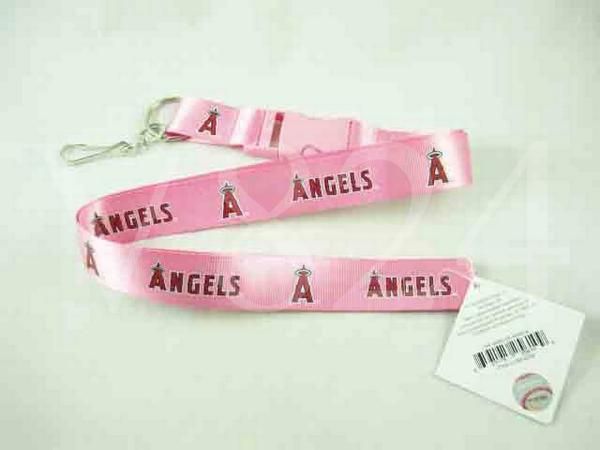 MLB Anaheim Angels Lanyard Keychain key chain Pink  