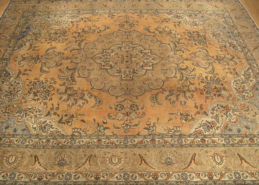 10x13 Handmade Mutted Colores Genuine Antique Persian Tabriz Wool Room 