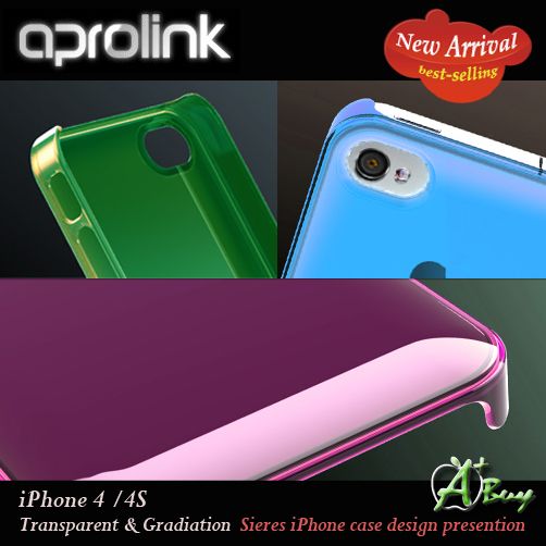 Unique*Aprolink Arc Jewelry Gradient Design iphone 4 4S Case +photo 