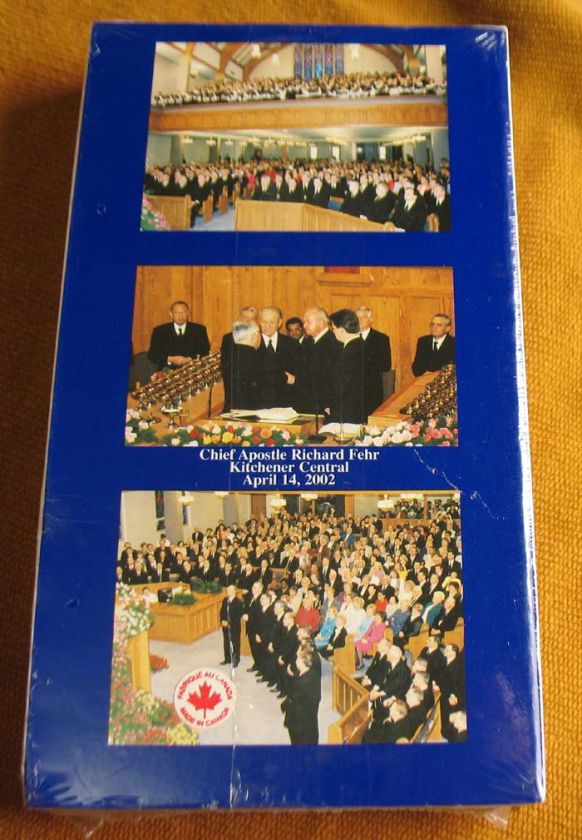 Divine Service of Chief Apostle Richard Fehr, Video VHS  