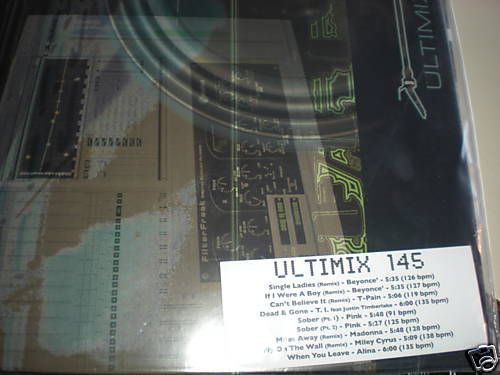 Ultimix 145 VINYL   Pink, Madonna, Beyonce, Miley Cyrus  