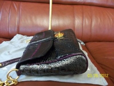 275 NEW BRAHMIN ARTUS DUSK CROC TRICOLOR BLACK PURPLE MELBOURNE 